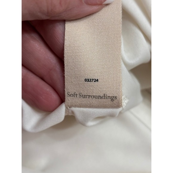 Soft Surroundings Cream Crochet Knit Maxi Dress‎ Sleeveless PM incl/slip liner - Picture 7 of 8